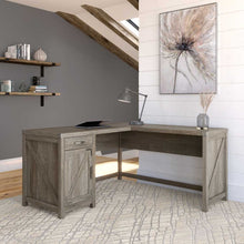 Load image into Gallery viewer, 60W L Shaped Desk with Drawer and Storage Cabinet
