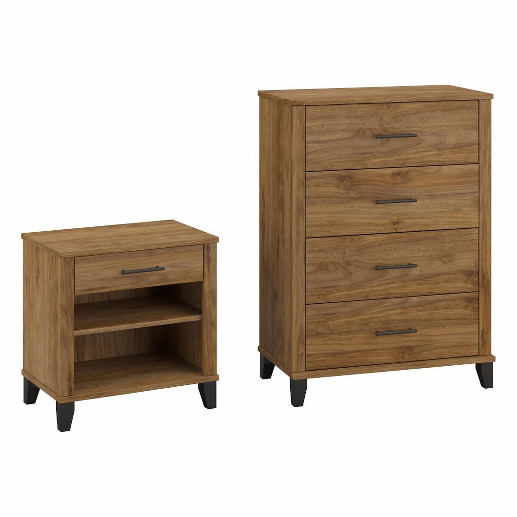 Chest of Drawers and Nightstand Set