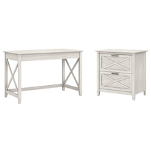Load image into Gallery viewer, 48W Writing Desk with 2 Drawer Lateral File Cabinet
