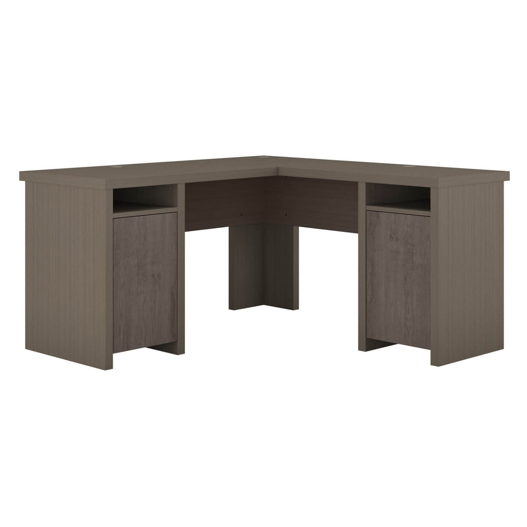 L Shaped Computer Desk with Storage Cabinets and Shelves