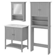 Load image into Gallery viewer, 32W Bathroom Vanity Sink with Mirror and Over Toilet Storage Cabinet
