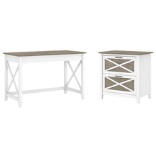 Load image into Gallery viewer, 48W Writing Desk with 2 Drawer Lateral File Cabinet
