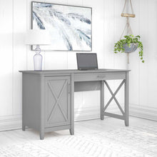 Load image into Gallery viewer, 54W Computer Desk with Keyboard Tray and Storage
