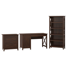Load image into Gallery viewer, 54W Computer Desk with Lateral File Cabinet and 5 Shelf Bookcase
