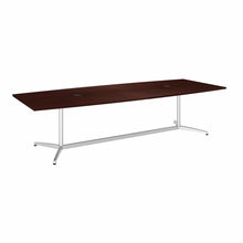 Load image into Gallery viewer, 120W x 48D Boat Shaped Conference Table with Metal Base
