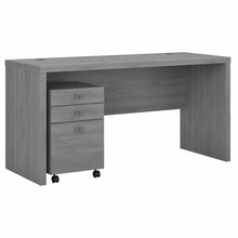 Load image into Gallery viewer, Credenza Desk with Mobile File Cabinet
