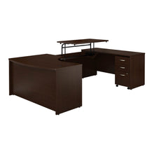 Load image into Gallery viewer, 60W x 43D Right Hand Sit to Stand U Desk with Drawers
