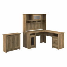 Load image into Gallery viewer, 60W L Shaped Computer Desk with Hutch and Small Storage Cabinet
