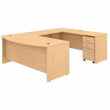 Load image into Gallery viewer, 72W x 36D U Shaped Desk with Mobile File Cabinet
