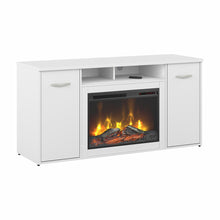 Load image into Gallery viewer, 60W Office Storage Cabinet with Doors and Electric Fireplace
