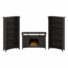 Load image into Gallery viewer, Fireplace TV Stand for 55 Inch TV with 5 Shelf Bookcases
