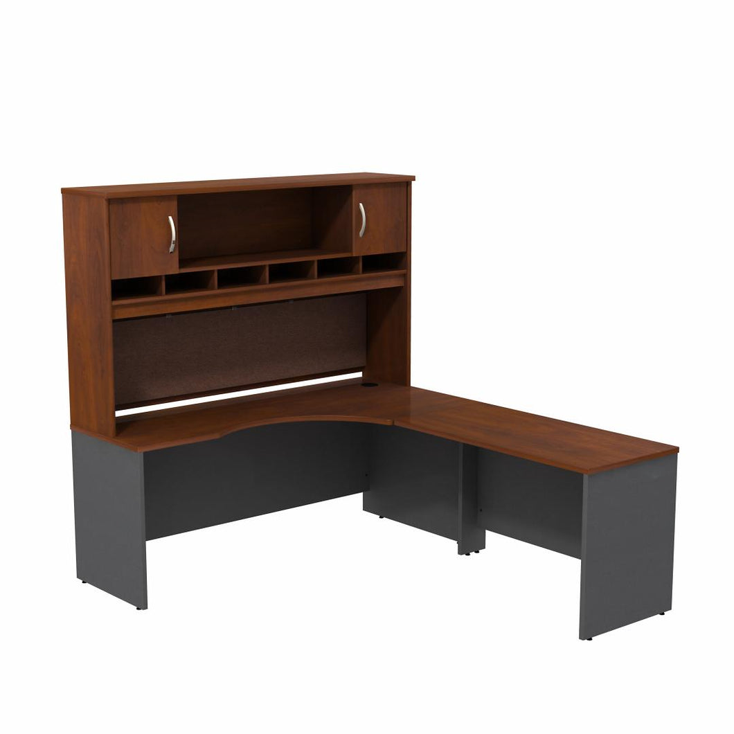 Right Handed Corner L Shaped Desk with Hutch