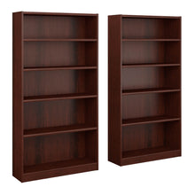 Load image into Gallery viewer, Tall 5 Shelf Bookcase - Set of 2
