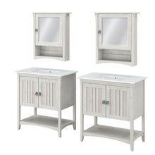 Load image into Gallery viewer, 64W Double Vanity Set with Sinks and Medicine Cabinets
