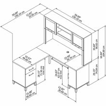 Load image into Gallery viewer, 60W L Shaped Desk with Hutch
