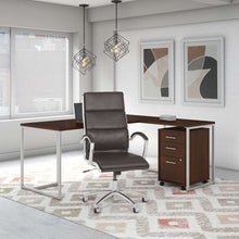Load image into Gallery viewer, 72W L Shaped Desk with Chair and Mobile File Cabinet
