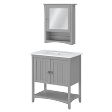 Load image into Gallery viewer, 32W Bathroom Vanity Sink and Medicine Cabinet with Mirror
