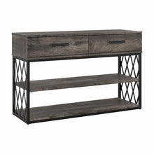 Load image into Gallery viewer, Industrial Console Table with Drawers and Shelves

