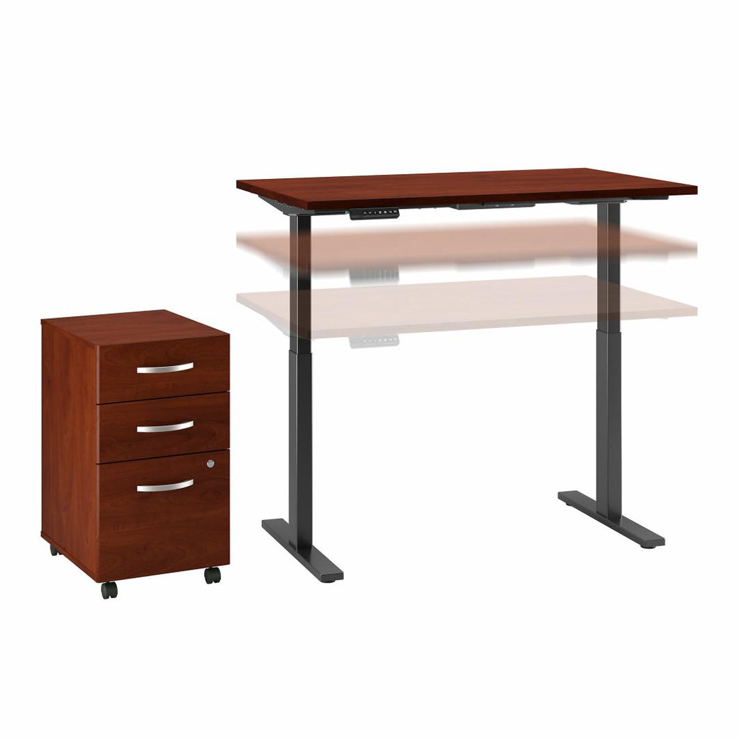 48W x 24D Height Adjustable Standing Desk with Storage