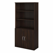 Load image into Gallery viewer, Tall 5 Shelf Bookcase with Doors
