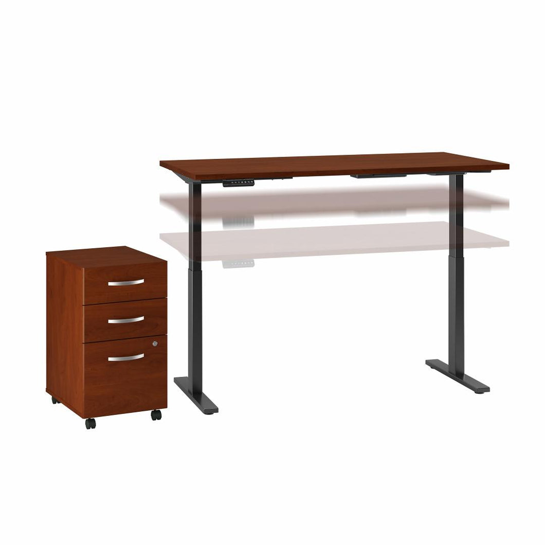 72W x 30D Height Adjustable Standing Desk with Storage