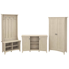 Load image into Gallery viewer, Entryway Storage Set with Hall Tree, Shoe Bench and Accent Cabinets
