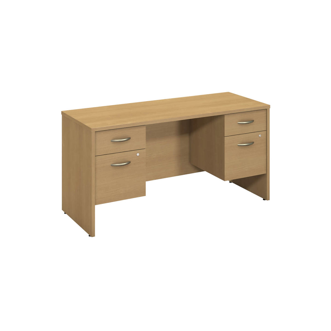 60W x 24D Desk Credenza with 2 Pedestals