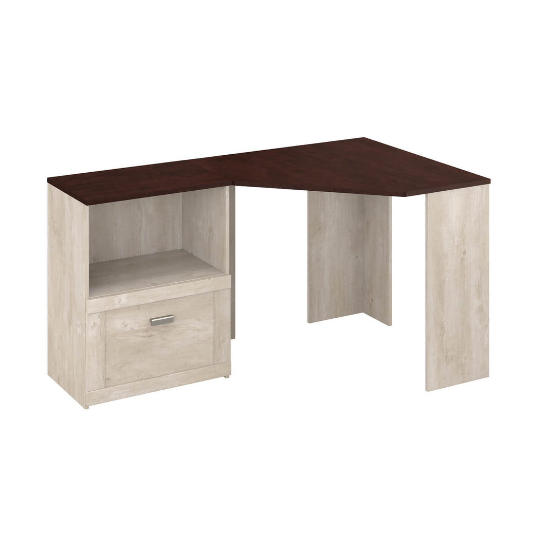 Corner Desk with Lateral File Cabinet