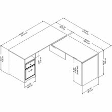 Load image into Gallery viewer, 60W 3 Position Sit to Stand L Shaped Desk
