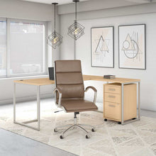 Load image into Gallery viewer, 72W L Shaped Desk with Chair and Mobile File Cabinet
