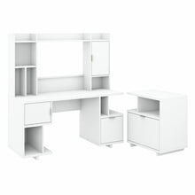 Load image into Gallery viewer, 60W Computer Desk with Hutch and Lateral File Cabinet
