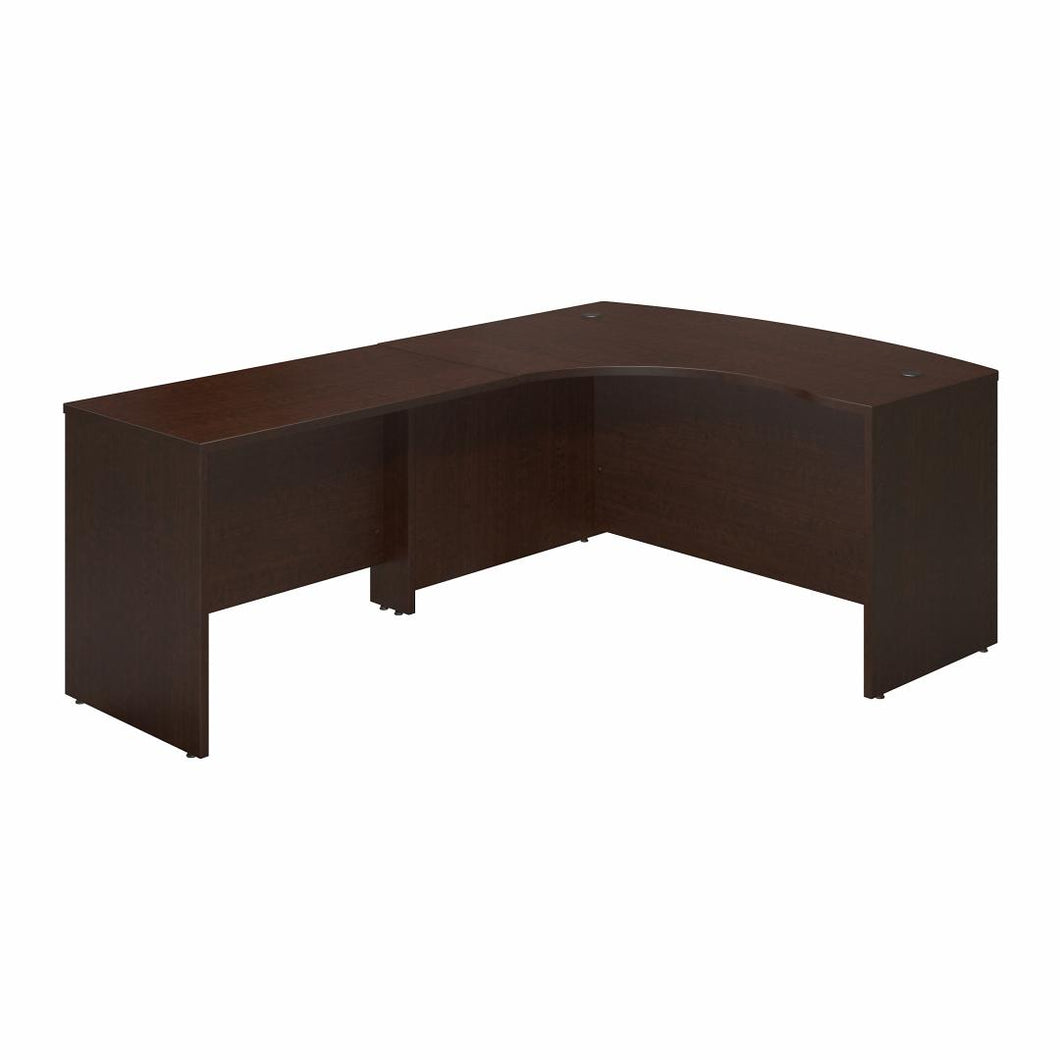 60W x 43D Left Handed Bow Front Desk with 42W Return
