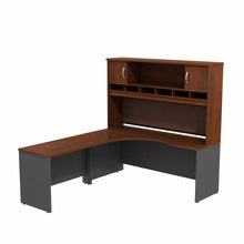 Load image into Gallery viewer, Left Handed Corner L Shaped Desk with Hutch

