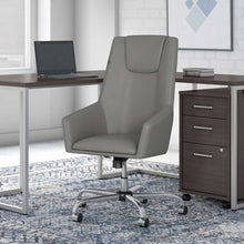 Load image into Gallery viewer, High Back Leather Box Chair
