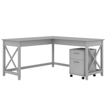 Load image into Gallery viewer, 60W L Shaped Desk with 2 Drawer Mobile File Cabinet
