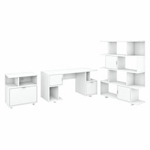 Load image into Gallery viewer, 60W Computer Desk with Lateral File Cabinet and Bookcase
