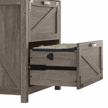 Load image into Gallery viewer, 48W Farmhouse Writing Desk with 2 Drawer Lateral File Cabinet
