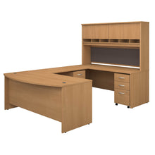 Load image into Gallery viewer, 72W Bow Front U Shaped Desk with Hutch and Storage
