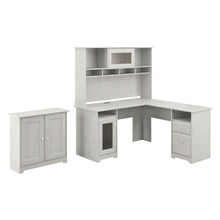 Load image into Gallery viewer, 60W L Shaped Computer Desk with Hutch and Small Storage Cabinet
