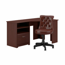 Load image into Gallery viewer, 60W Corner Desk with Mid Back Tufted Office Chair
