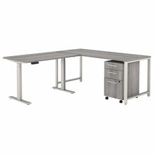 Load image into Gallery viewer, 72W L Shaped Adjustable Desk with Storage
