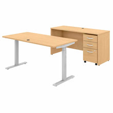 Load image into Gallery viewer, 60W Height Adjustable Standing Desk, Credenza and Mobile File Cabinet
