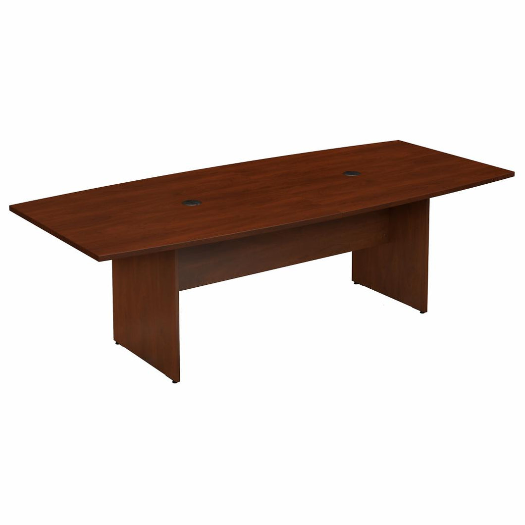 96W x 42D Boat Shaped Conference Table with Wood Base