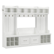 Load image into Gallery viewer, Full Entryway Storage Set with Coat Rack and Shoe Bench with Doors

