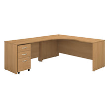 Load image into Gallery viewer, 72W Left Handed Corner Desk and Mobile File Cabinet
