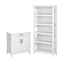 Load image into Gallery viewer, Secretary Desk with Storage and 5 Shelf Bookcase
