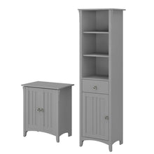 Load image into Gallery viewer, Tall Linen Cabinet and Laundry Hamper with Lid

