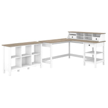 Load image into Gallery viewer, 60W L Shaped Computer Desk with Organizer and 6 Cube Bookcase
