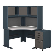 Load image into Gallery viewer, 48W Corner Desk with Hutch and Mobile File Cabinet
