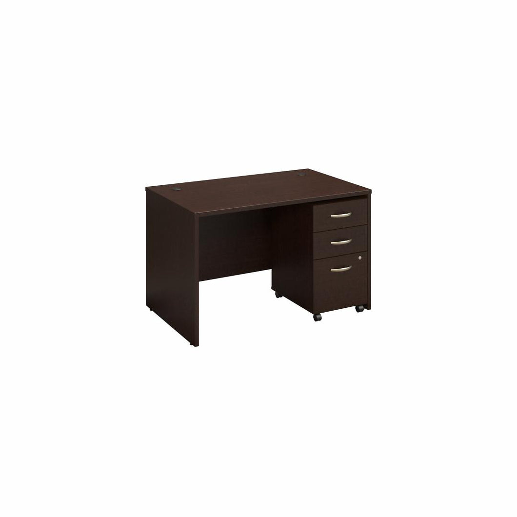 48W x 30D Desk with 3 Drawer Mobile Pedestal